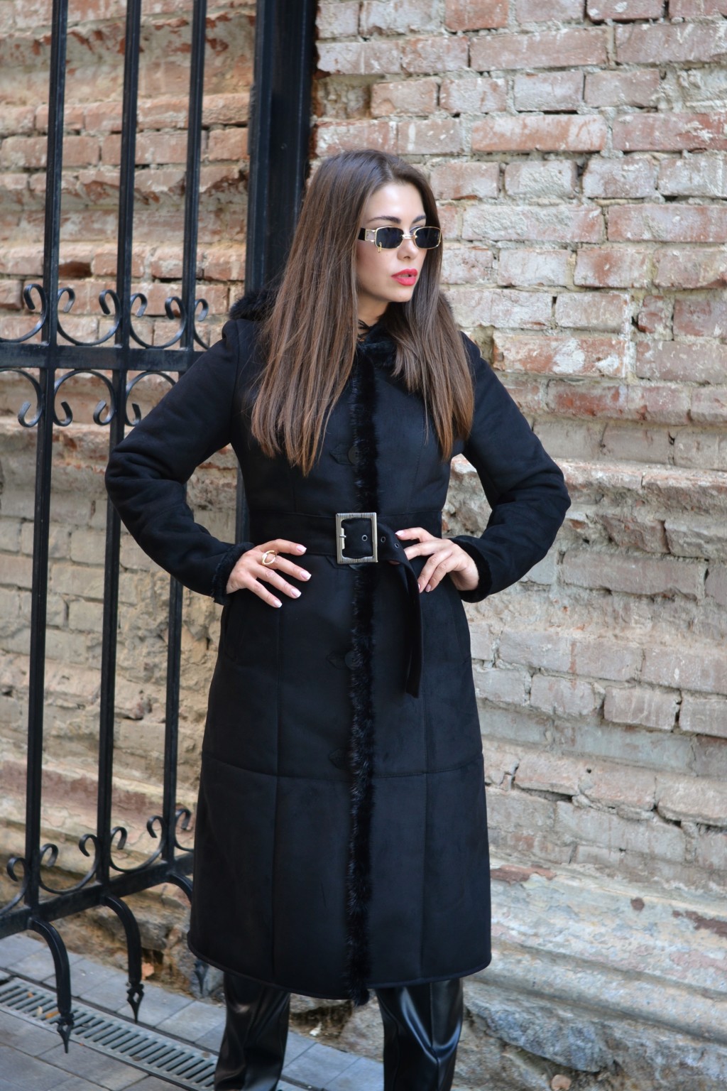 Зимняя дубленка Mila Nova Б-13н черная — изображение 2