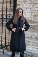 Зимняя дубленка Mila Nova Б-13н черная — изображение 2