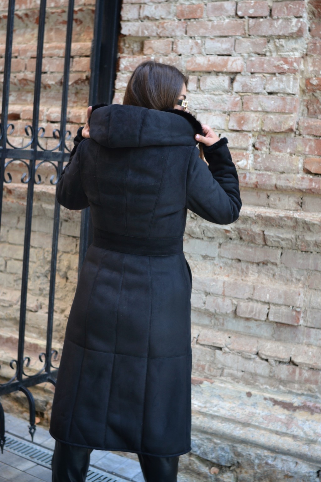 Зимняя дубленка Mila Nova Б-13н черная — изображение 4