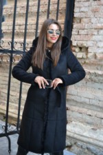 Зимняя дубленка Mila Nova Б-13н черная