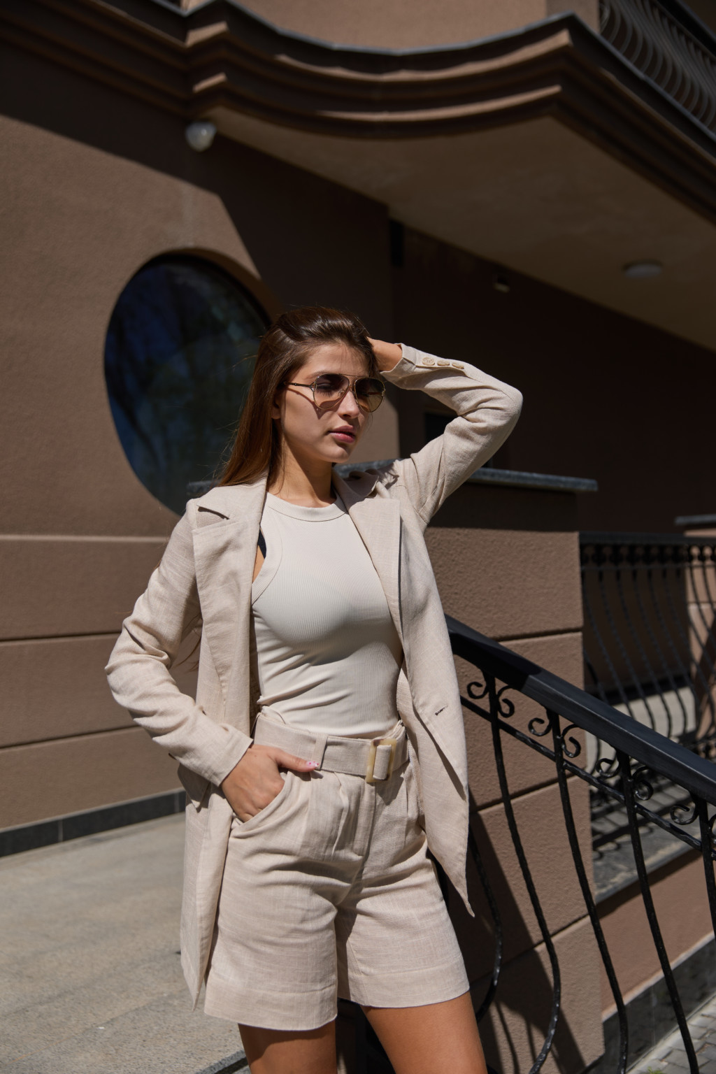 J-20beg-1 Літній костюм Mila Nova J-20 бежевий - Зображення 1