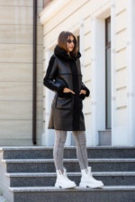 Зимняя Дубленка Mila Nova Д-159 кап черная — изображение 5