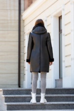 Зимняя Дубленка Mila Nova Д-159 кап черная — изображение 3