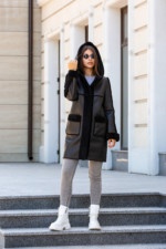 Зимняя Дубленка Mila Nova Д-159 кап черная