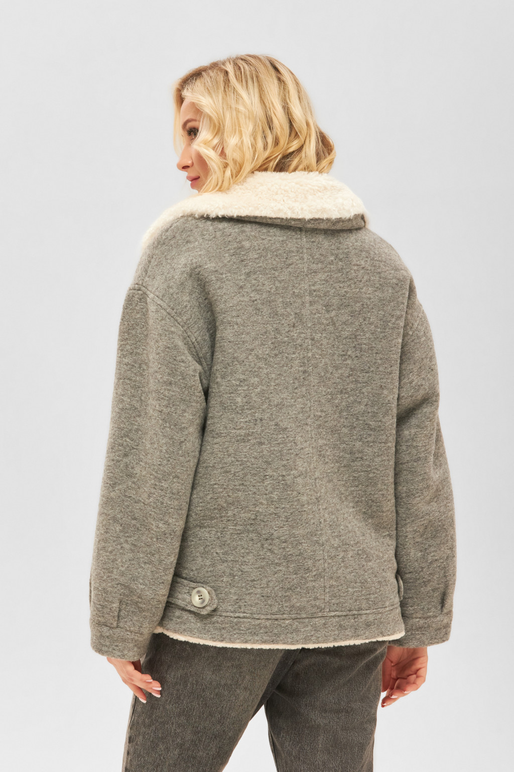 Зимнее пальто Mila Nova ПВ-221 серый — изображение 2