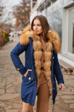 Зимняя парка Mila Nova П-20 синяя — изображение 2