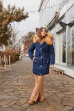 Зимняя парка Mila Nova П-20 синяя — изображение 4