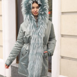 Зимняя парка Mila Nova П-96ех+енот бирюза