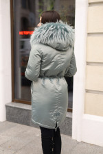 Зимняя парка Mila Nova П-96ех+енот бирюза — изображение 5