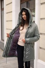 Зимняя парка Mila Nova П-96ех+енот бирюза — изображение 6