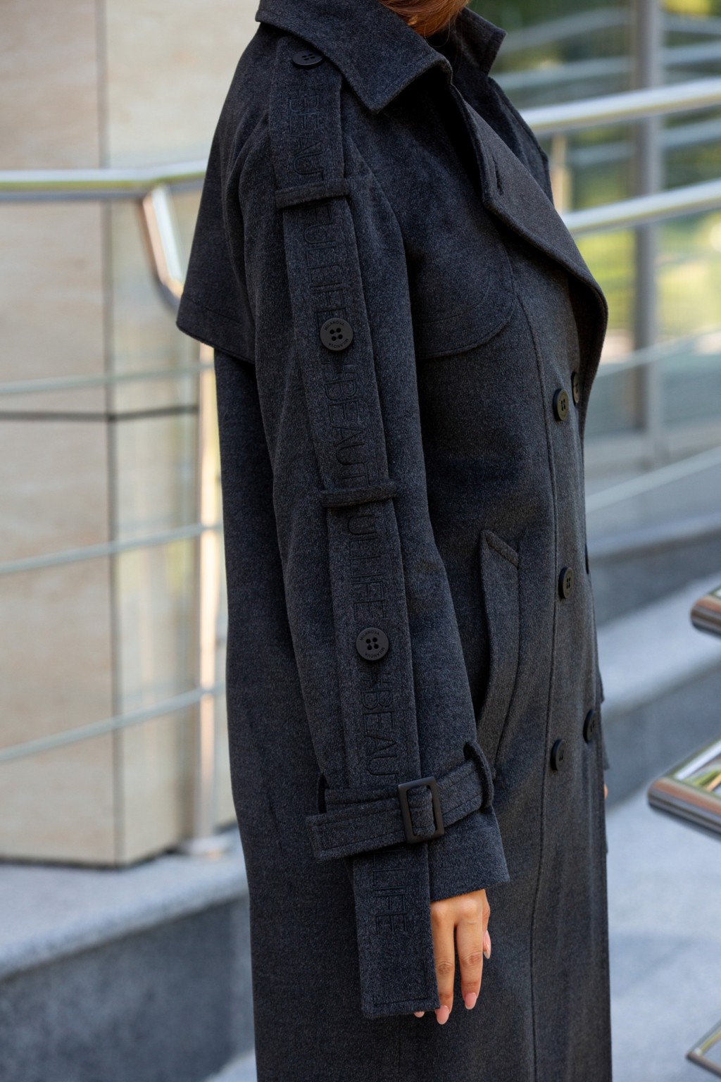 Демисезонное пальто Mila Nova ПВ-93 графит — изображение 7