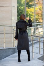 Демисезонное пальто Mila Nova ПВ-93 графит — изображение 5