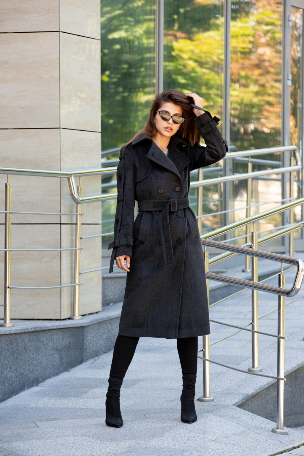 Демисезонное пальто Mila Nova ПВ-93 графит — изображение 1