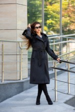 Демисезонное пальто Mila Nova ПВ-93 графит — изображение 3