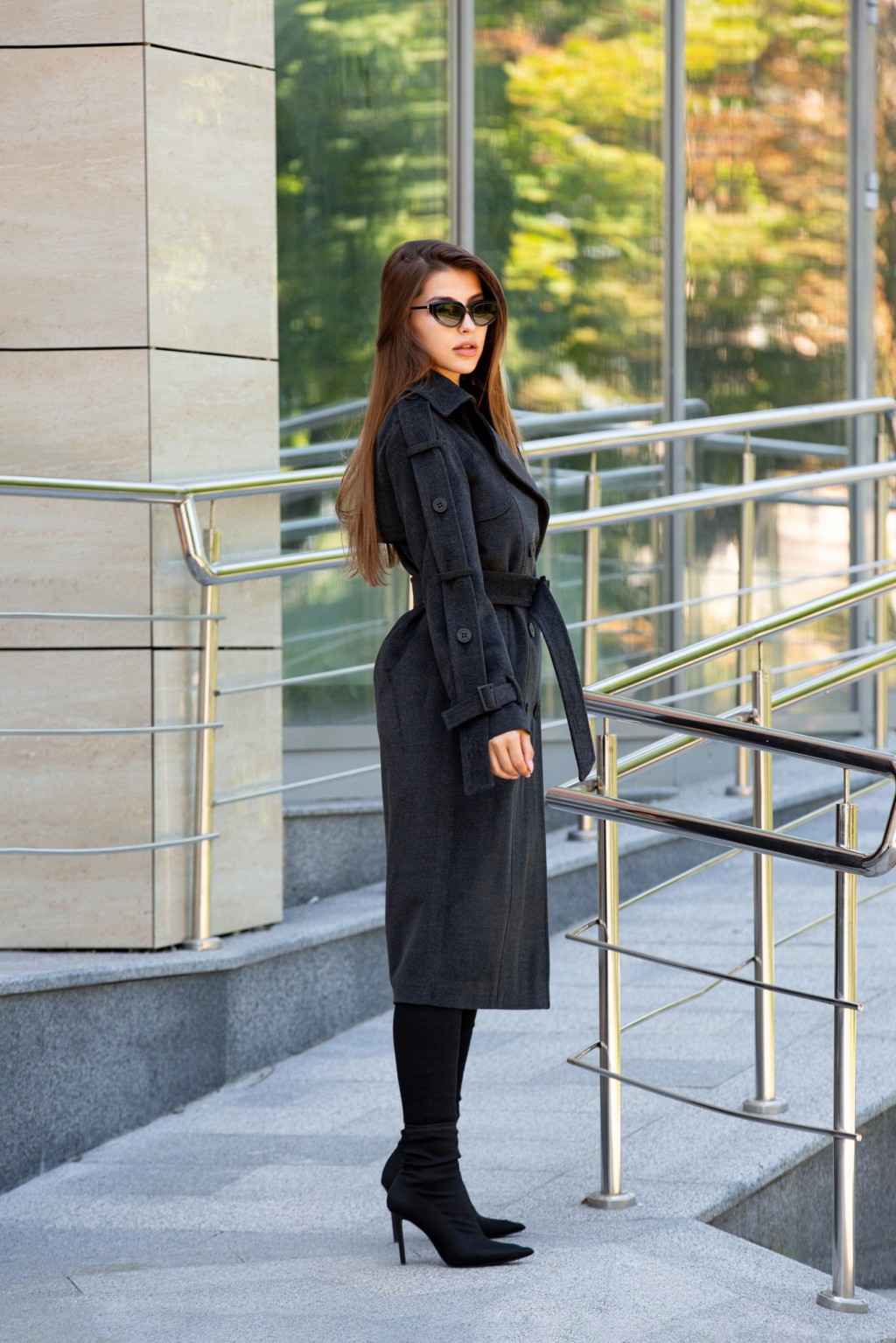 Демисезонное пальто Mila Nova ПВ-93 графит — изображение 4