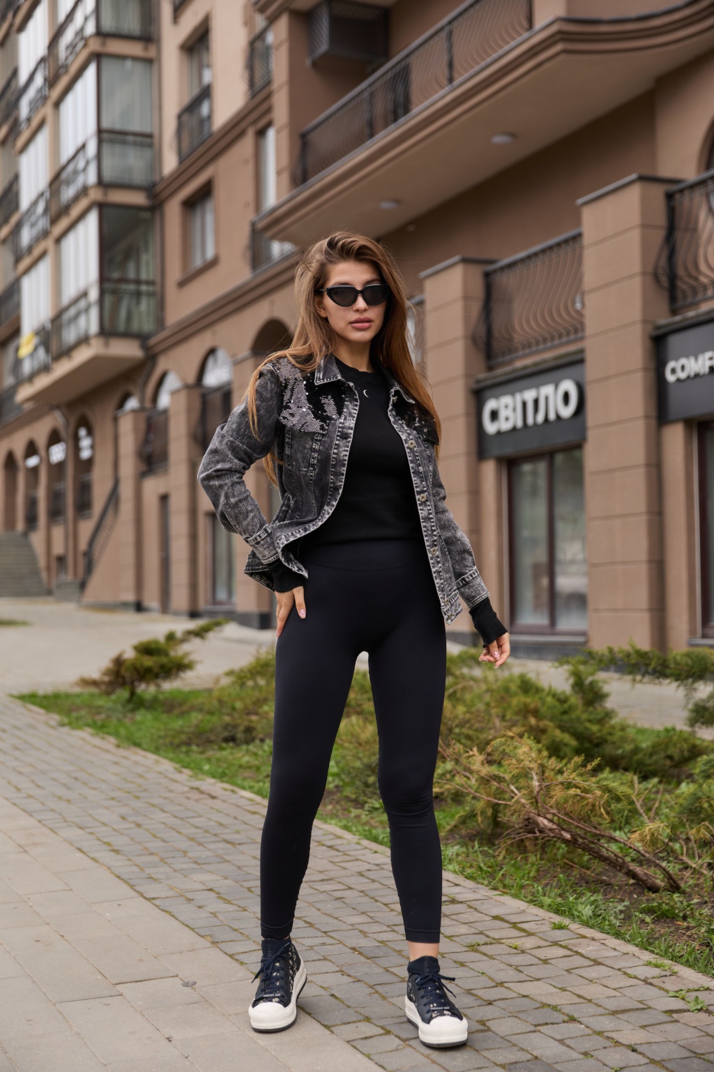 Джинсовая куртка Mila Nova Q-29 черный — изображение 3