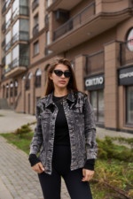 Джинсовая куртка Mila Nova Q-29 черный — изображение 4