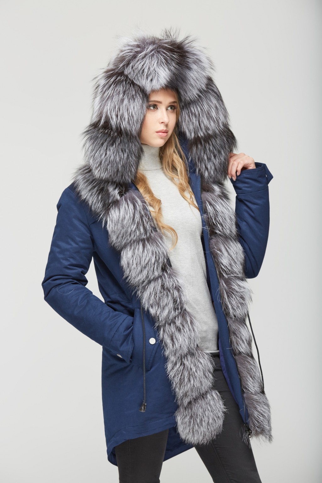 Зимняя парка Mila Nova П-27стандарт синий — изображение 4