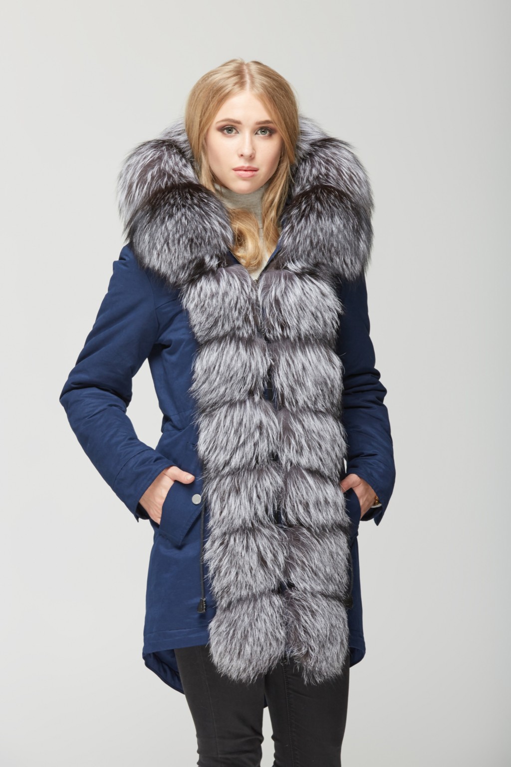 Зимняя парка Mila Nova П-27стандарт синий — изображение 1