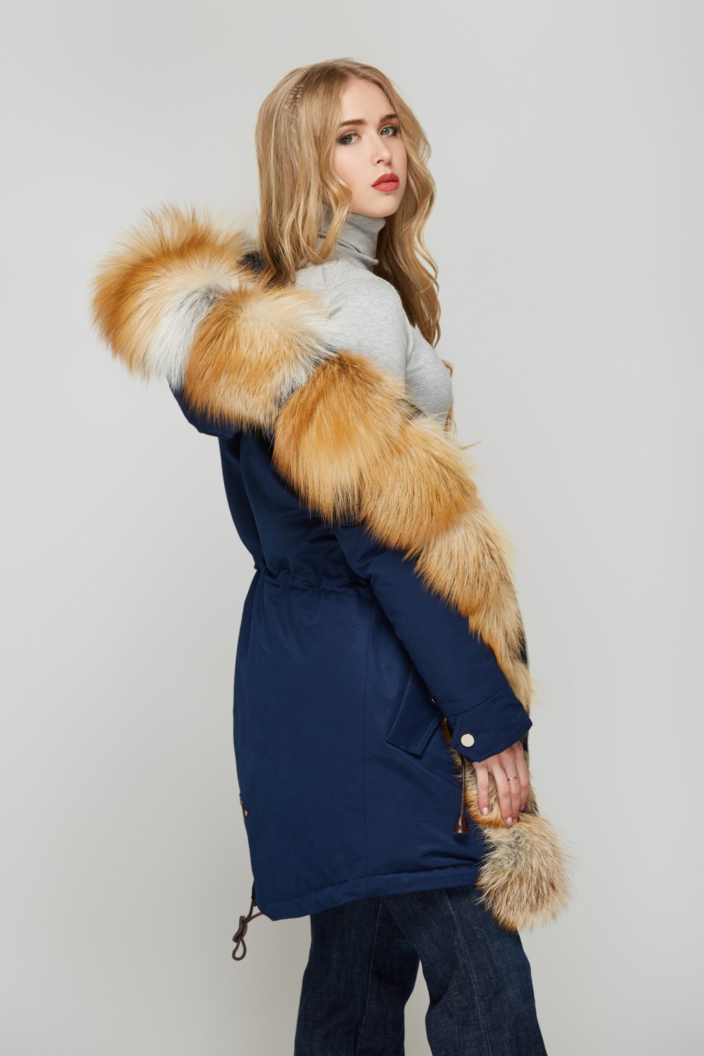 Зимняя парка Mila Nova П-27 Синяя — изображение 2