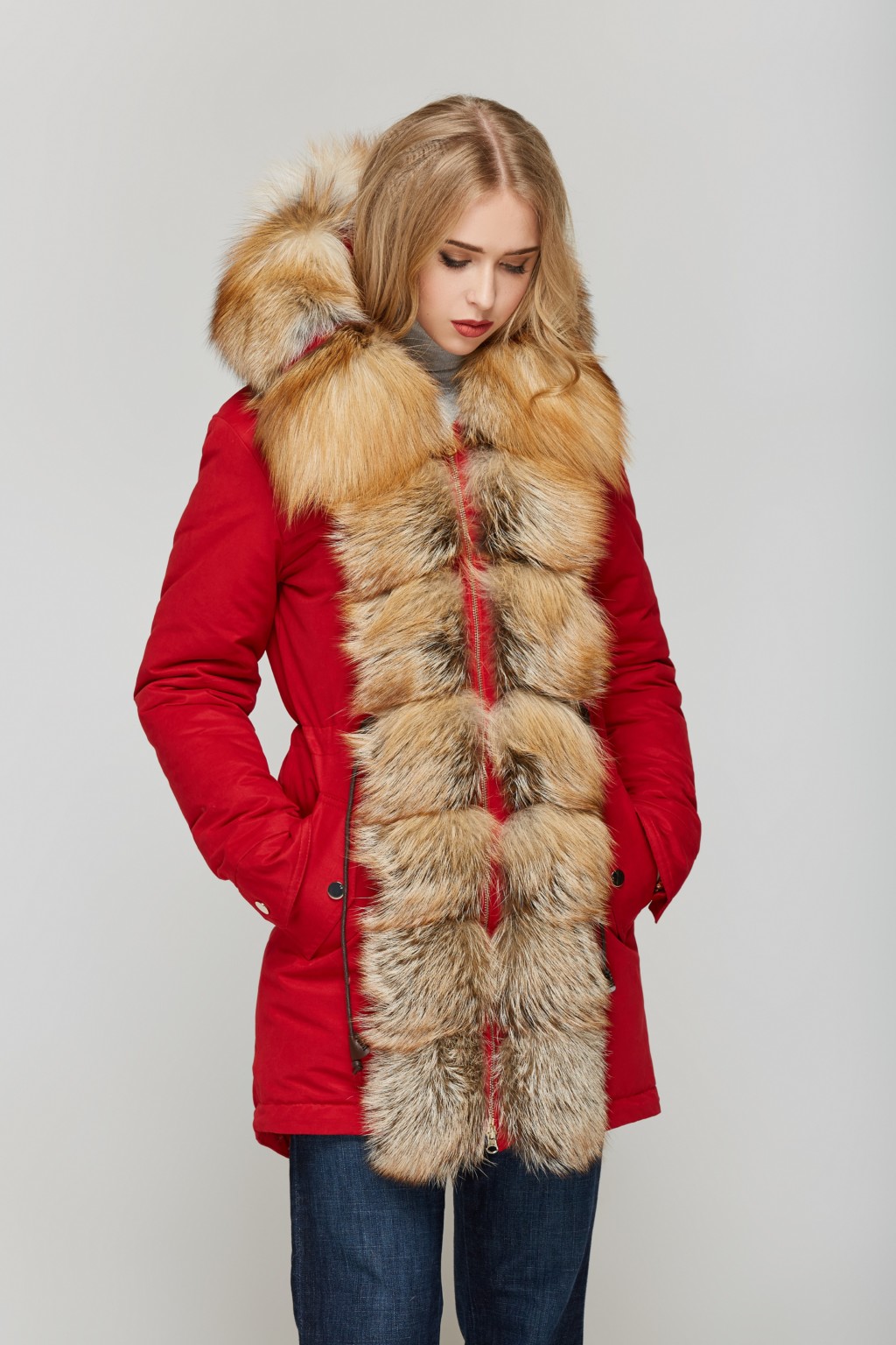 Зимняя парка Mila Nova П-27 Красная — изображение 5