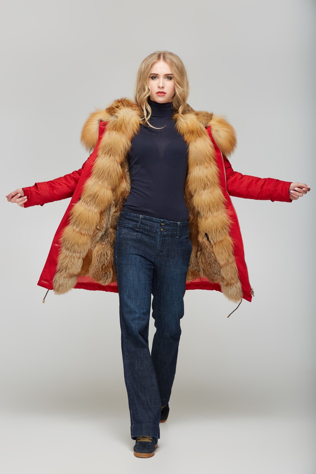 Зимняя парка Mila Nova П-20 красная — изображение 2