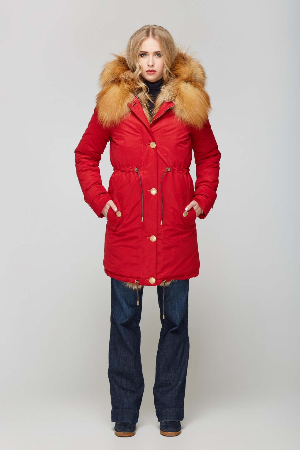 Зимняя парка Mila Nova П-20 красная — изображение 5