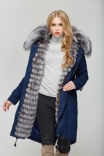 Зимняя парка Mila Nova П-21д синяя — изображение 4