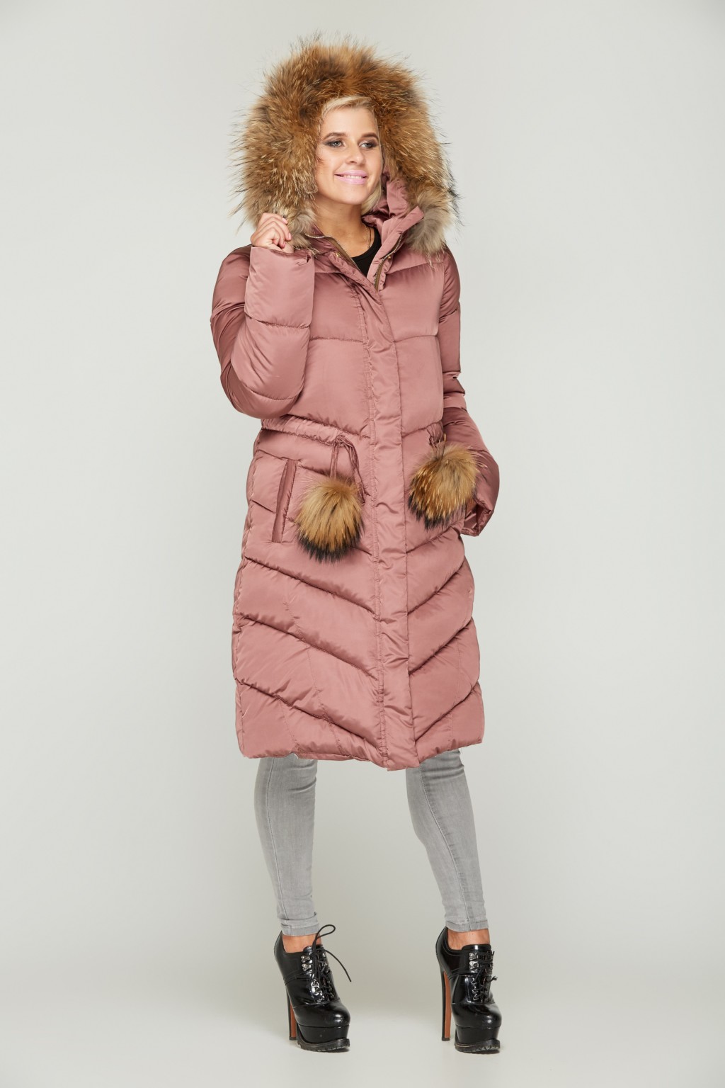 1074_58380 Зимний пуховик Mila Nova К-49 фреза — изображение 1