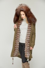 Зимняя парка Mila Nova П-21д хаки