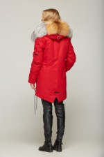 Зимняя парка Mila Nova П-46 КРАСНЫЙ GOLD FOX — изображение 5