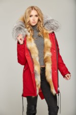 Зимняя парка Mila Nova П-46 КРАСНЫЙ GOLD FOX
