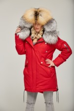 Зимняя парка Mila Nova П-46 Красная — изображение 4