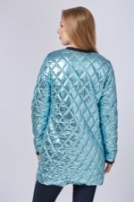 Демисезонная куртка Mila Nova К-60 металлик голубой — изображение 2
