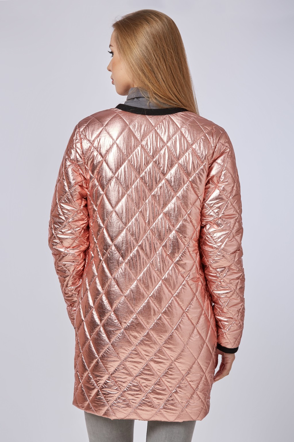 Демісезонна куртка Mila Nova К-60 металік рожевий - Зображення 2