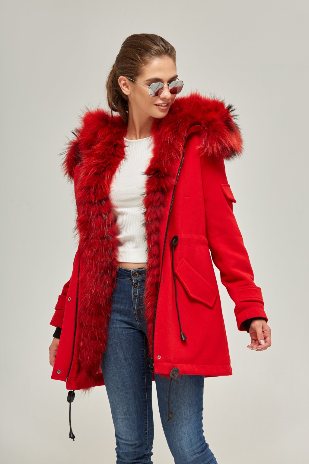 Зимняя парка Mila Nova П-52 красная — изображение 2
