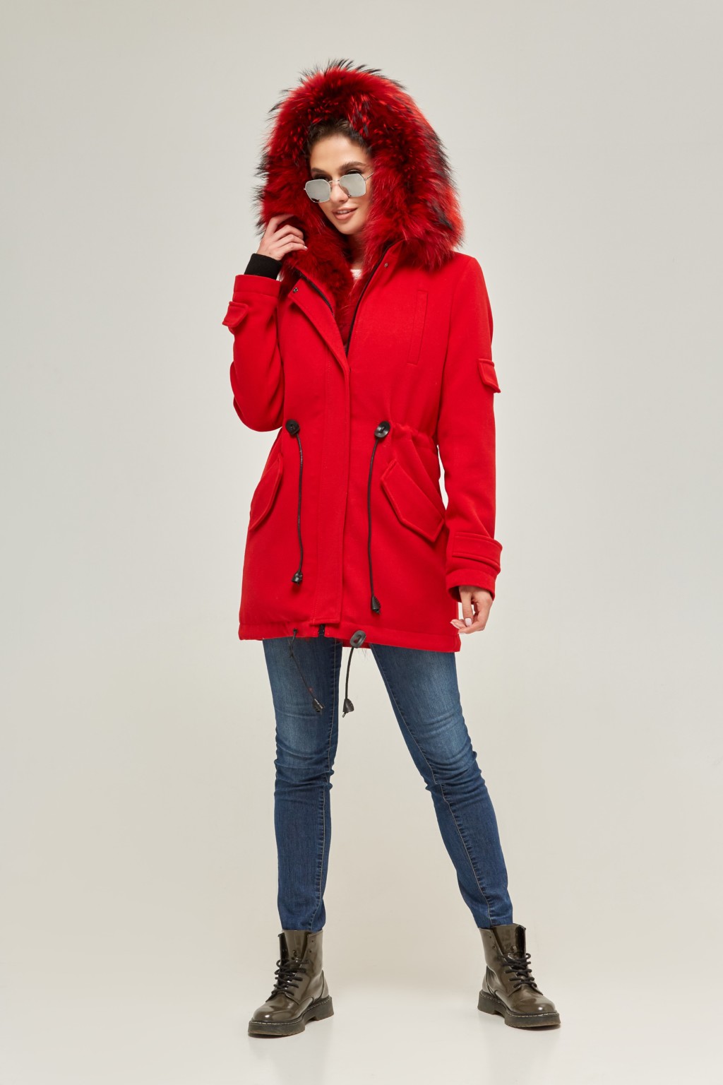 Зимняя парка Mila Nova П-52 красная — изображение 4