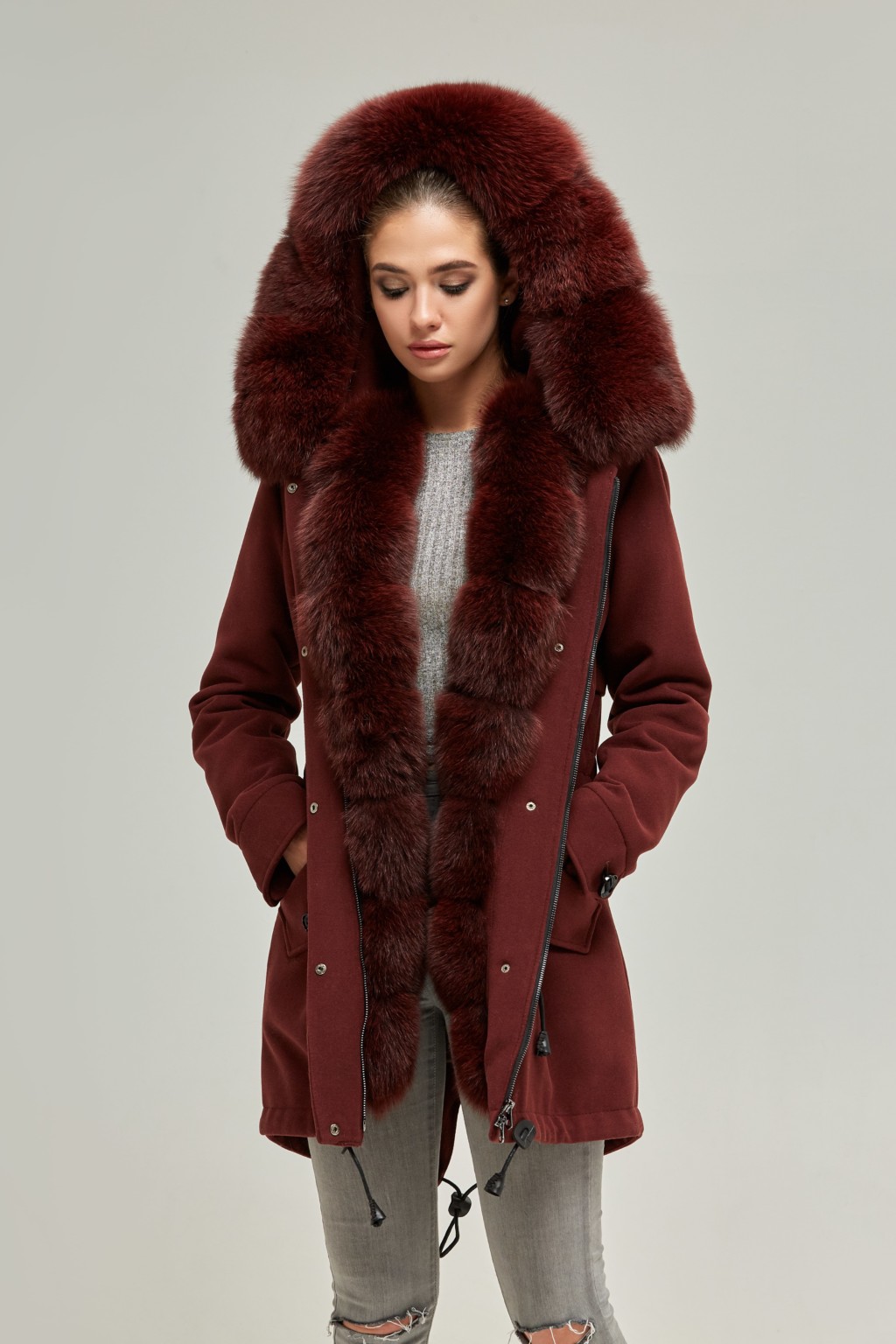Зимняя парка Mila Nova П-60 бордо — изображение 1