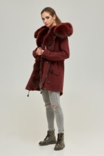 Зимняя парка Mila Nova П-60 бордо — изображение 2