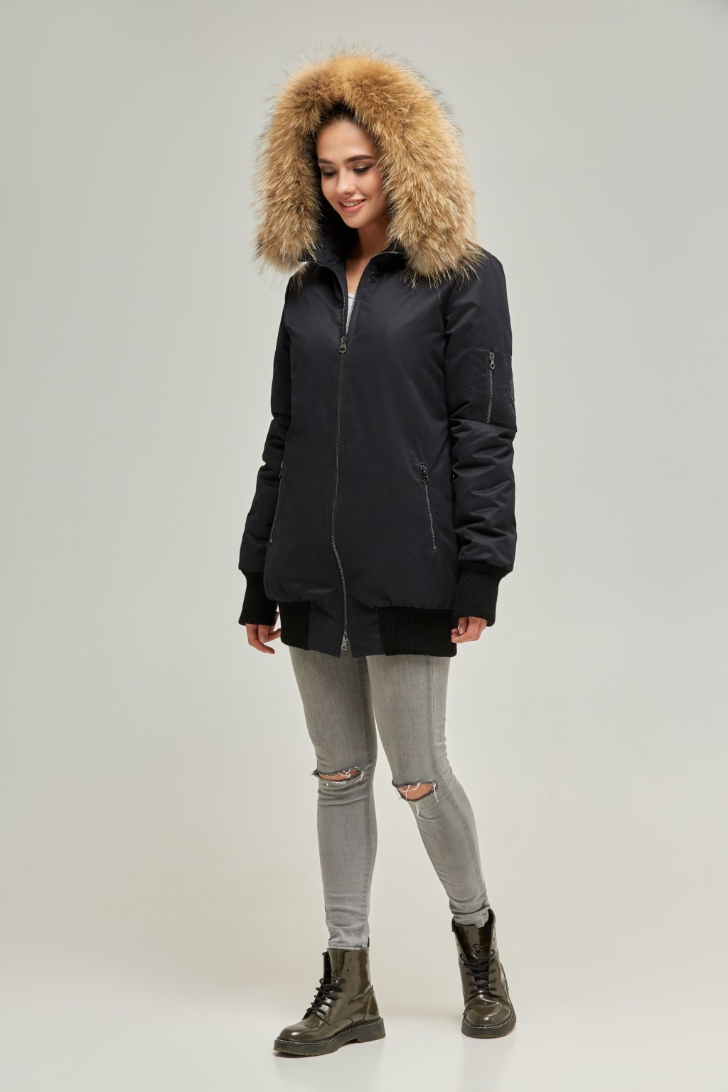 Зимова парка Mila Nova П-62 чорна - Зображення 2