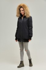 Зимова парка Mila Nova П-62 чорна - Зображення 2