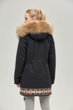 Зимняя джинсовая парка Mila Nova П-54 черный — изображение 5