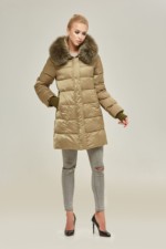 Зимовий пуховик Mila Nova К-87 оливка - Зображення 2
