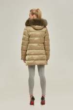 Зимовий пуховик Mila Nova К-87 оливка - Зображення 3