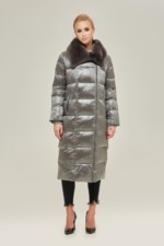 Зимний пуховик Mila Nova К-90 серый — изображение 2