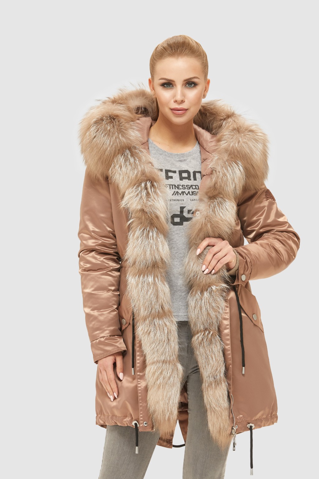 1550_62834 Зимняя парка Mila Nova П-88 капучино — изображение 1