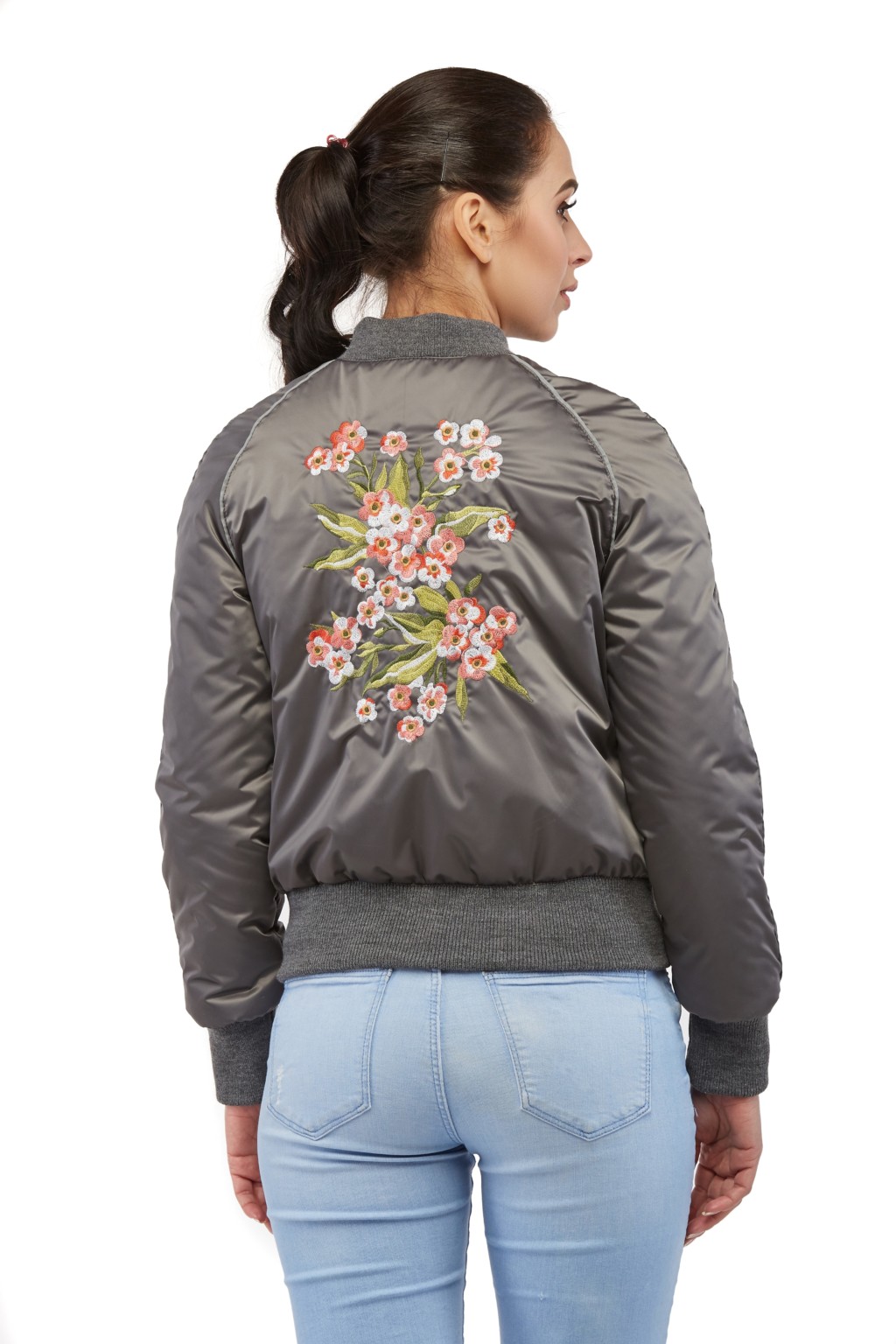 Демисезонная куртка Mila Nova КВ-11 серая — изображение 2