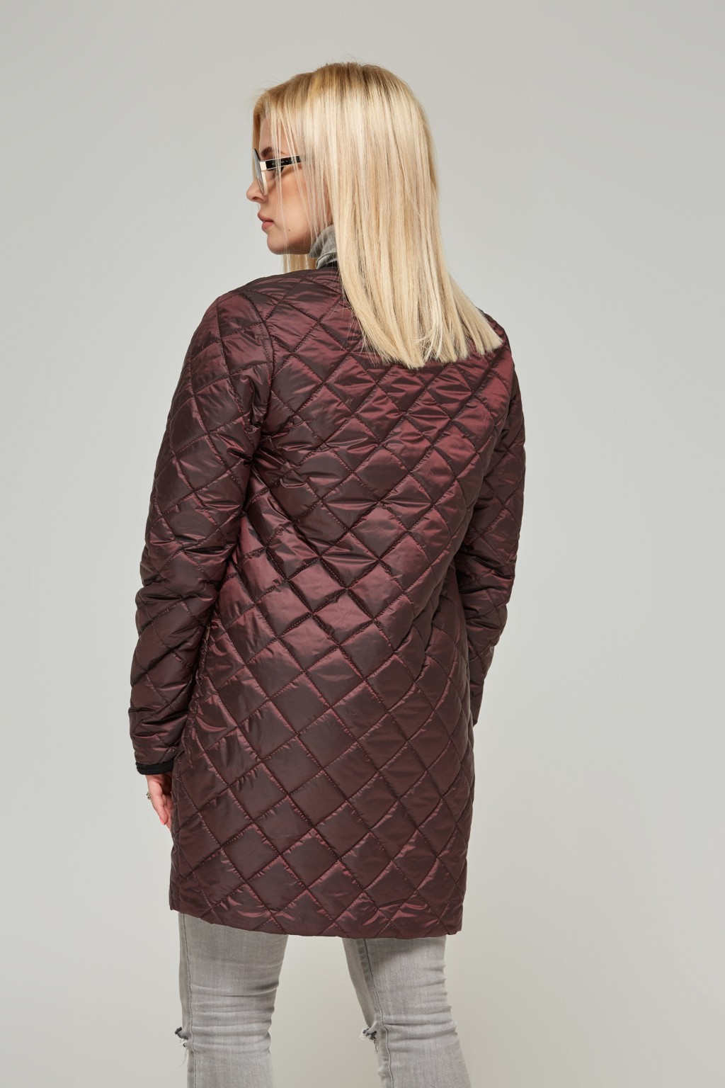 Демісезонна куртка Mila Nova К-60 бордо - Зображення 3