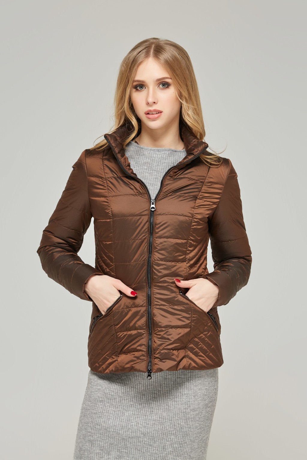 Демисезонная куртка Mila Nova К-63х шоколад — изображение 3