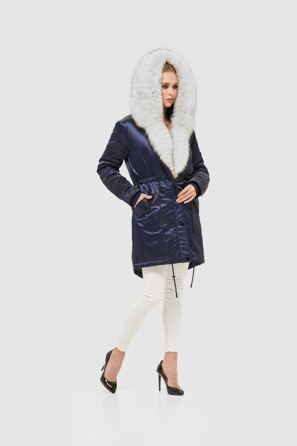 Зимняя парка Mila Nova П-93 синий — изображение 3